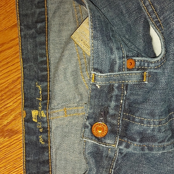 7 For all mankind jeans, 34x 30 inseam,  blue denim,  made USA - Picture 2 of 4